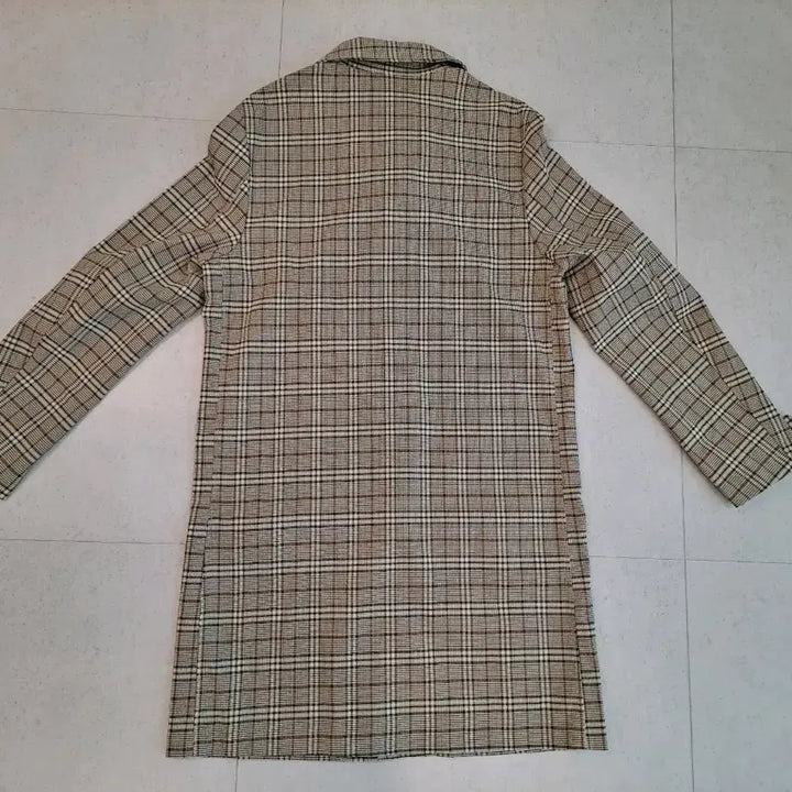 [BUNJANG] ZARA Traveler Check Long Jacket M / 자라 트레블러 체크 롱 쟈켓 M