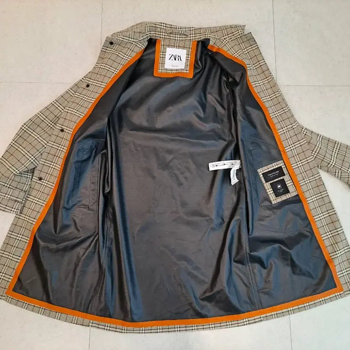 [BUNJANG] ZARA Traveler Check Long Jacket M / 자라 트레블러 체크 롱 쟈켓 M