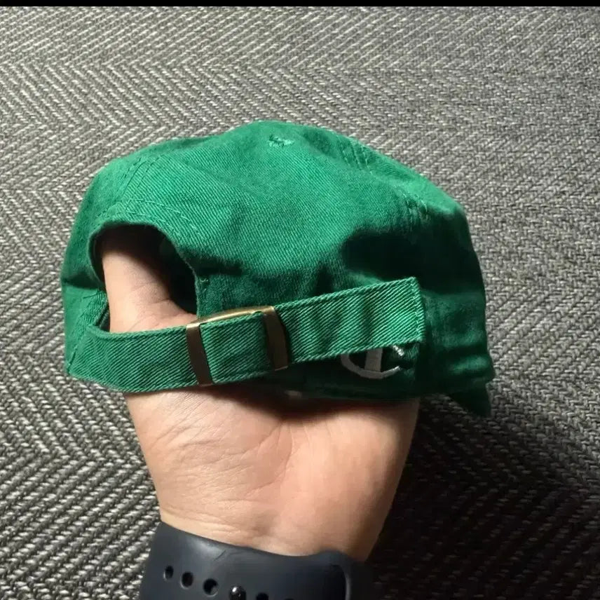 [BUNJANG] Champion Green Ball Cap / 챔피온 무지 그린 볼캡 os