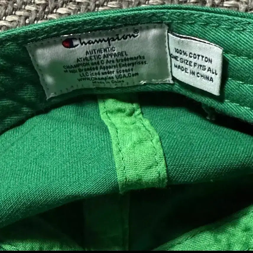 [BUNJANG] Champion Green Ball Cap / 챔피온 무지 그린 볼캡 os