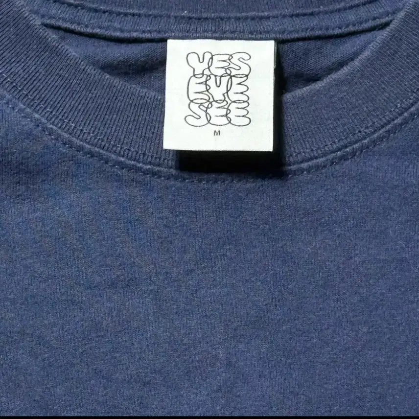 [BUNJANG] YesEyeSee Navy Long Sleeve M / YesEyeSee 예스아이씨 로고 네이비 롱슬리브 M