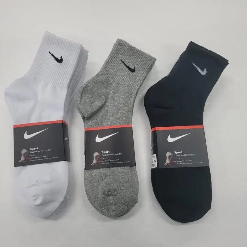 [BUNJANG] Nike Mid-Crew Socks (5-Pack) / 나이키 중목양말 5켤레 1묶음