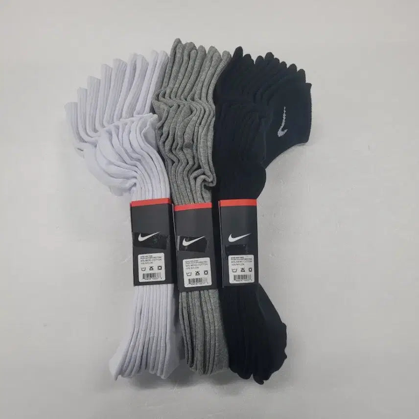 [BUNJANG] Nike Mid-Crew Socks (5-Pack) / 나이키 중목양말 5켤레 1묶음