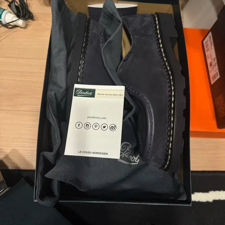 [BUNJANG] Paraboot Michael Navy Suede Shoes (Size 41) / 파라부트, 미카엘, 네이비 스웨이드, 41 size(새상품)