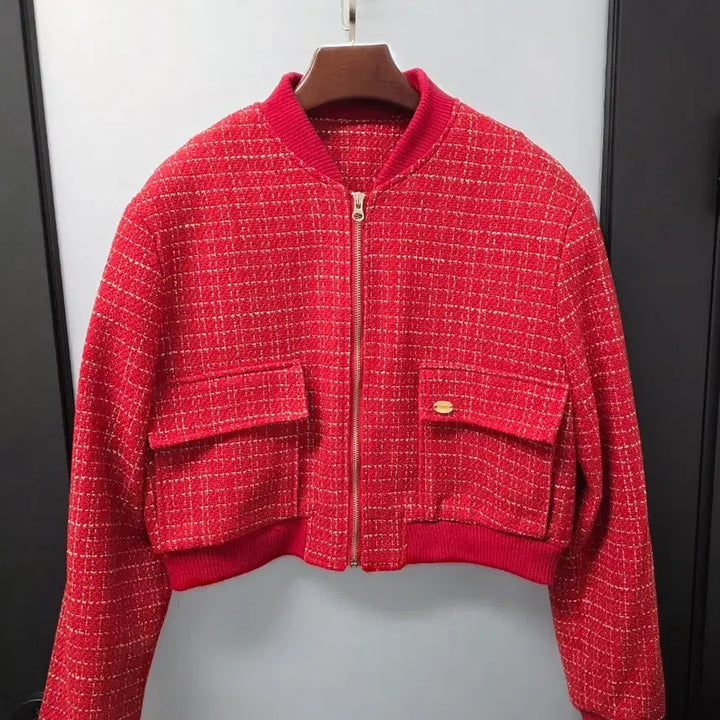 [BUNJANG] Likebam Tweed Short Blouson / 라이크뱀 트위드 숏 블루종