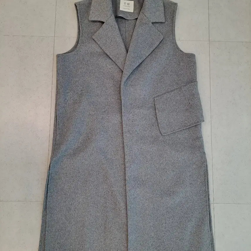 [BUNJANG] T.H Company Gray Long Vest / T.H 컴퍼니 그레이 롱 조끼 베스트 프리