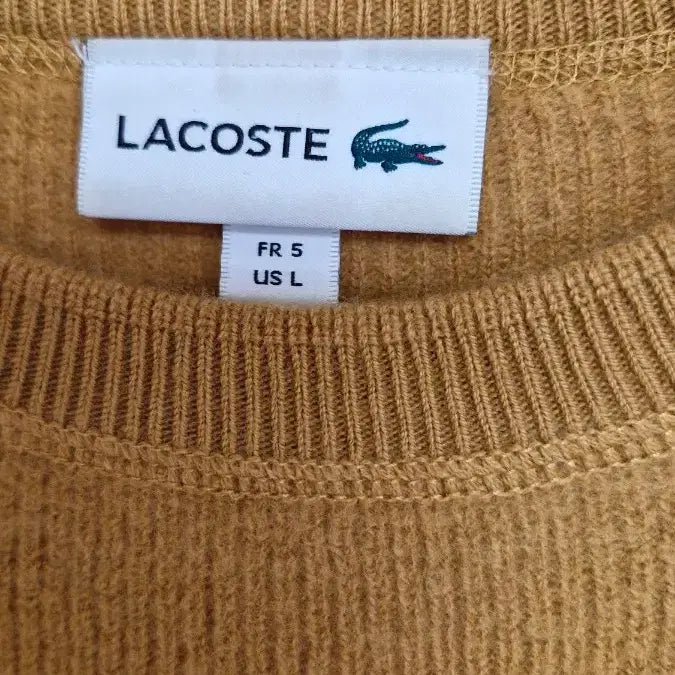 [BUNJANG] Lacoste Cashmere Blend Knit (Mustard) / 라코스테(남성105)캐시미어혼용  니트  머스타드