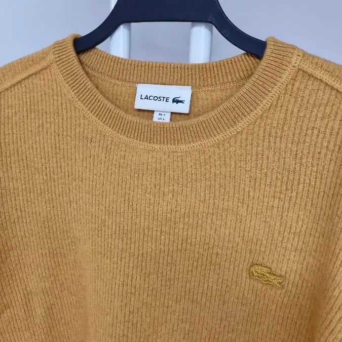 [BUNJANG] Lacoste Cashmere Blend Knit (Mustard) / 라코스테(남성105)캐시미어혼용  니트  머스타드