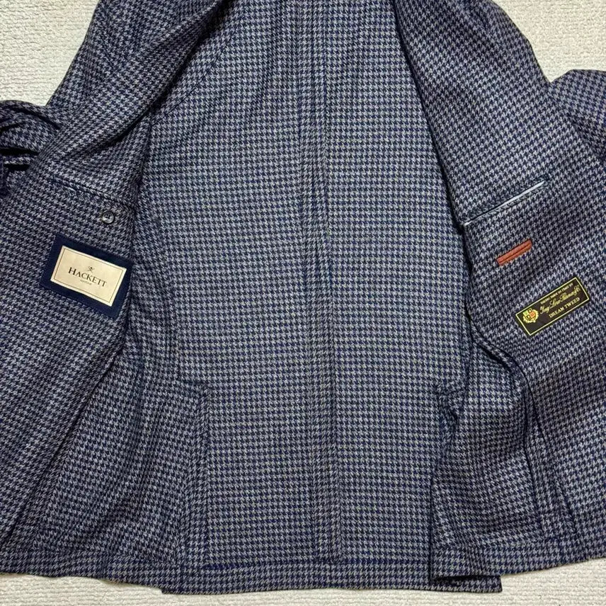 [BUNJANG] Hackett Houndstooth Tweed Blazer Jacket / Hackett 해켓 하운드투스 트위드 자켓 블레이저 46사이즈