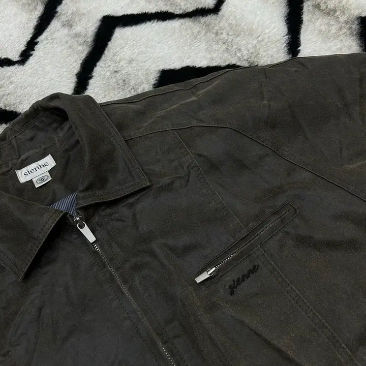 [BUNJANG] Sienne John Leather-like Jacket / [S]시엔느 존 레더라이크 자켓/빈티지브라운