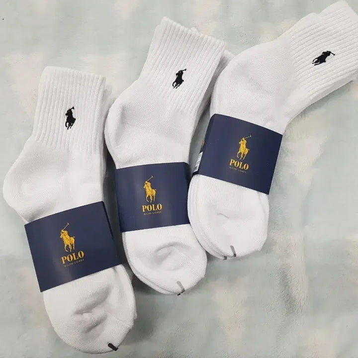 [BUNJANG] Polo Ralph Lauren White Cushion Socks / 폴로 랄프로렌 흰색쿠션 양말