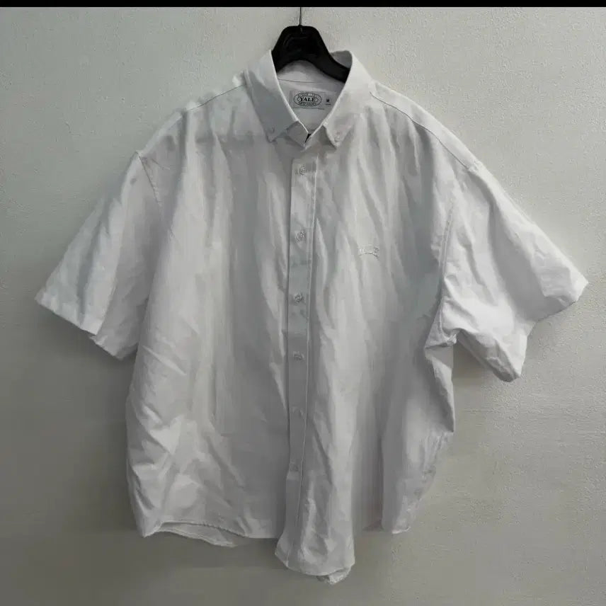 [BUNJANG] YALE Oversized Short Sleeve Shirt White M / YALE 예일 오버핏 반팔 셔츠 화이트 M