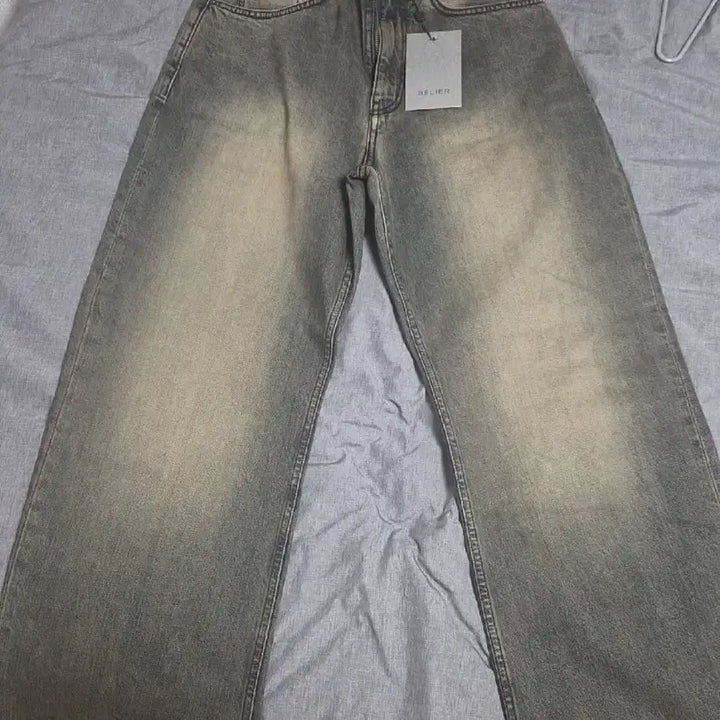 [BUNJANG] Vellie True Wide Vintage Indigo Denim Pants / 벨리에 트루와이드 빈티지 인디고 w28/L30