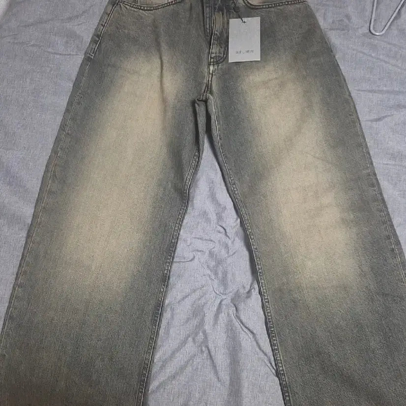 [BUNJANG] Vellie True Wide Vintage Indigo Denim Pants / 벨리에 트루와이드 빈티지 인디고 w28/L30