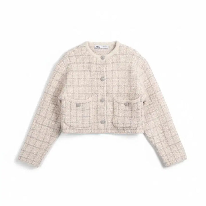 [BUNJANG] ZARA Tweed Wool Knit Jacket / 여성M/ 자라 트위드 울 니트자켓