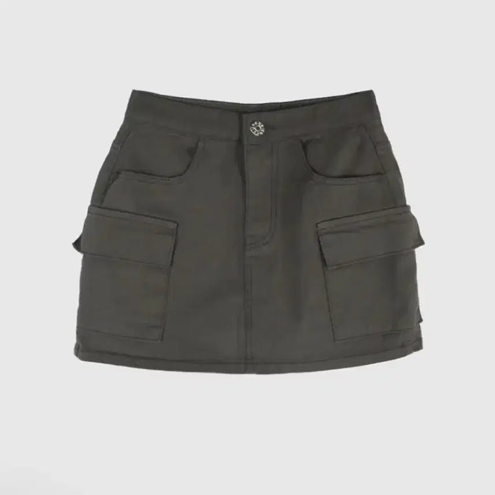 [BUNJANG] Guz Cargo Skirt Pants Khaki S Size / 구즈 카고 스커트 팬츠 카키 S사이즈