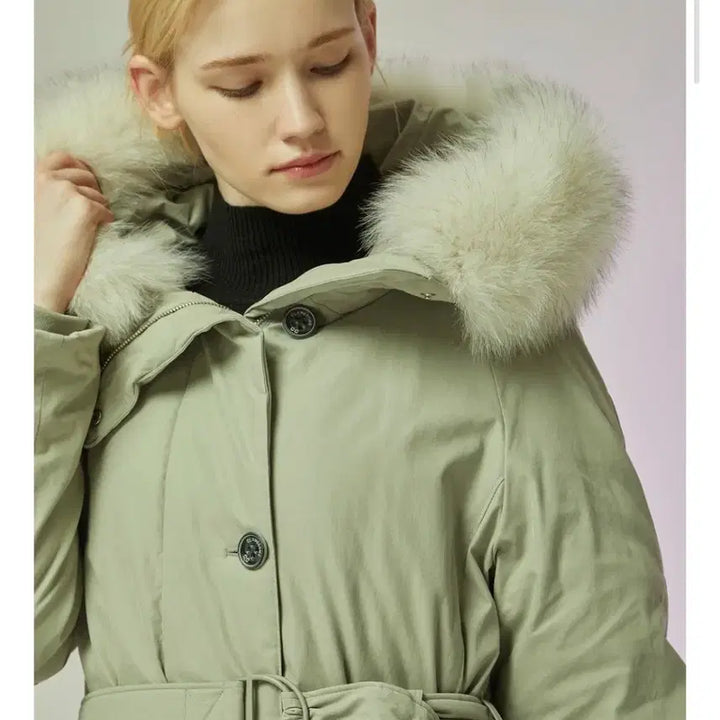 [BUNJANG] CC Collect Fox Fur Hooded Long Goose Down Jacket / 씨씨콜렉트 폭스퍼 후드 롱 구스다운 55 (새상품)