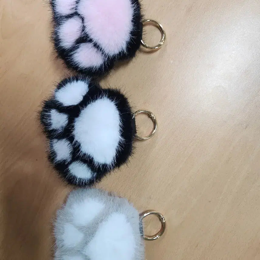 [BUNJANG] Cat Paw Keyring / 고양이 발바닥 키링 / 털 키링