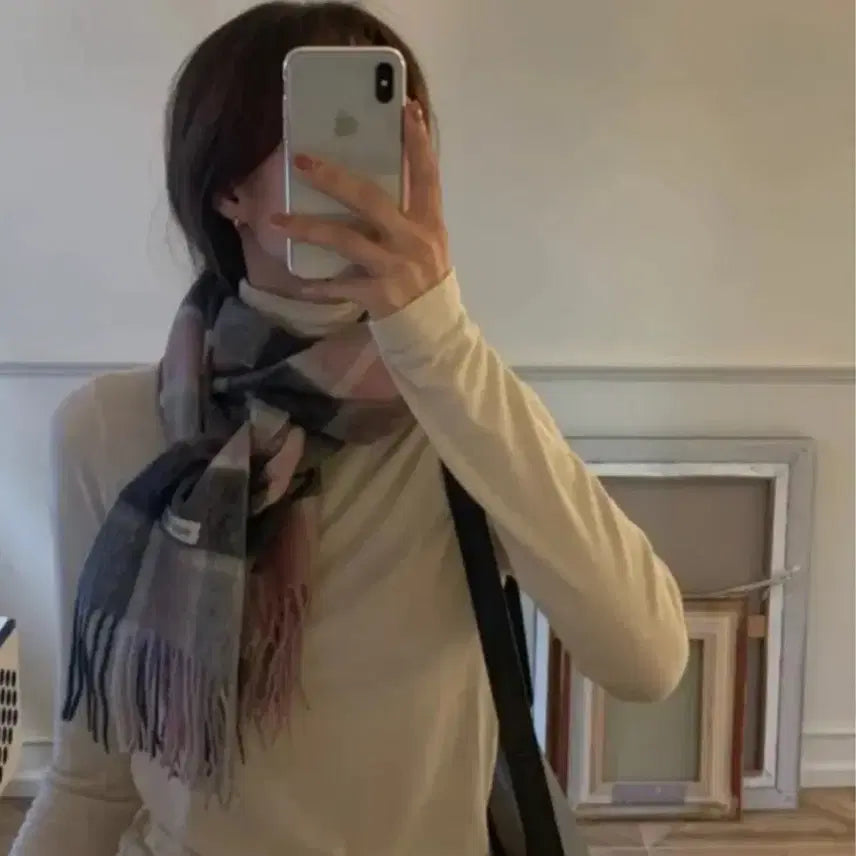 [BUNJANG] Wool Checkered Scarf / 울100%)울 체크 머플러 스카프 목도리