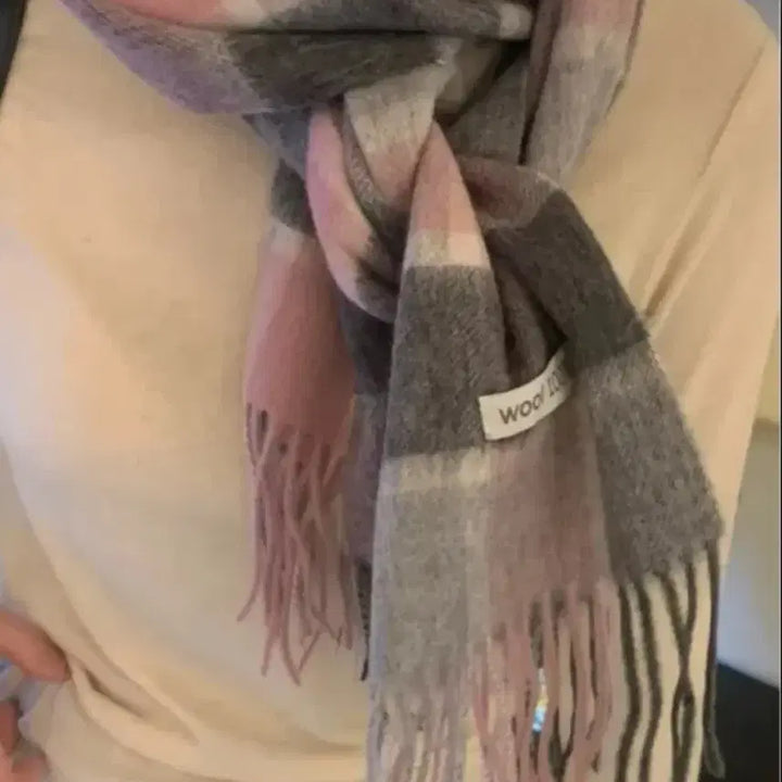 [BUNJANG] Wool Checkered Scarf / 울100%)울 체크 머플러 스카프 목도리