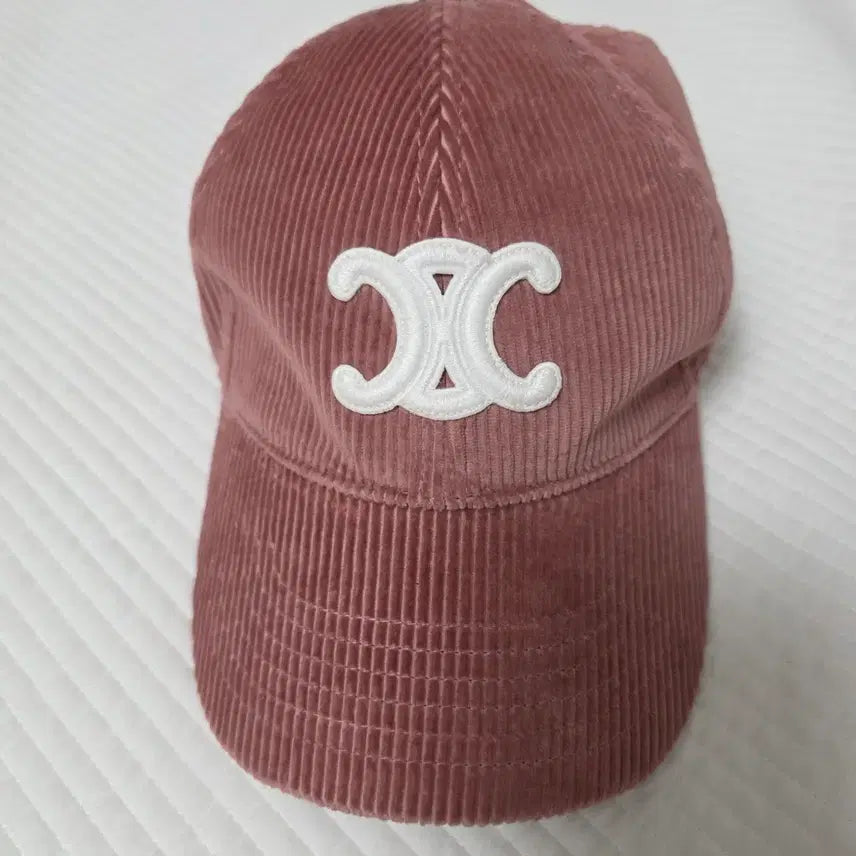 [BUNJANG] Celine Triomphe Corduroy Ball Cap / 셀린느 트리오페 코듀로이 볼캡 핑크