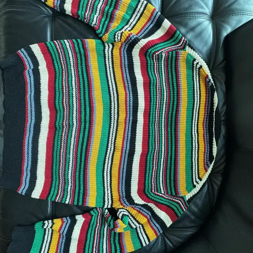 [BUNJANG] Supreme Small Box Ribbed Sweater Multi Color (Size L) / [L] 슈프림 스몰 박스 립드 스웨터 멀티 컬러