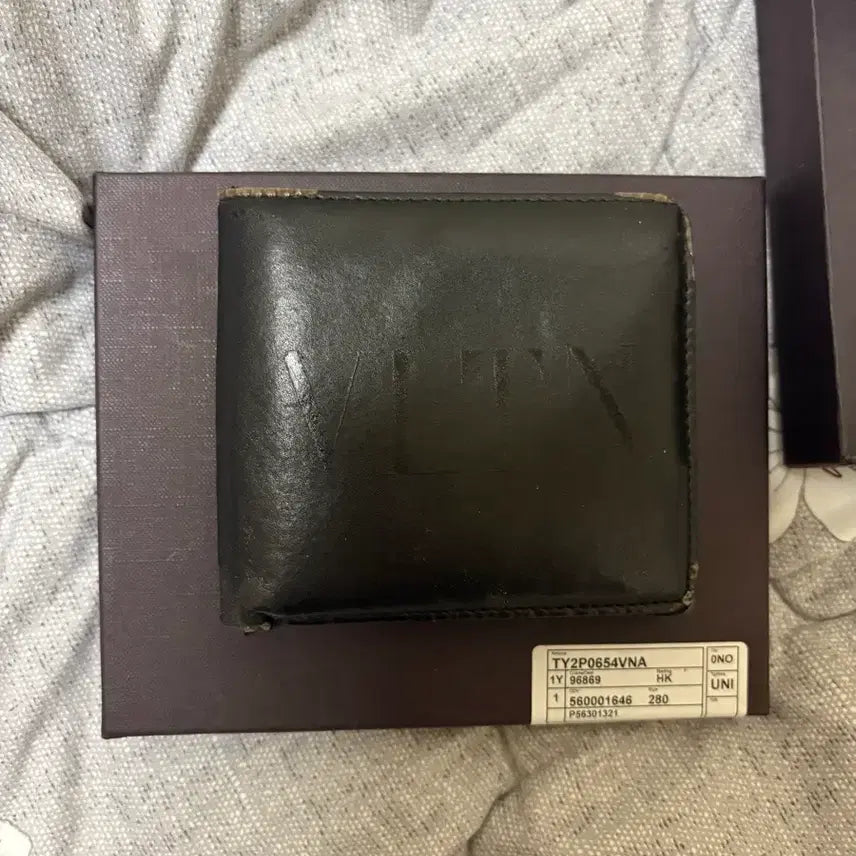 [BUNJANG] Valentino VLTN Bifold Wallet Black Full Set / 발렌티노 VLTN 반지갑 블랙 풀세트