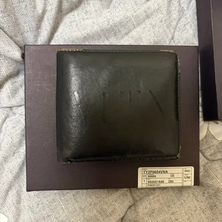 [BUNJANG] Valentino VLTN Bifold Wallet Black Full Set / 발렌티노 VLTN 반지갑 블랙 풀세트