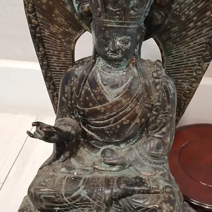 [BUNJANG] Bronze Seated Buddha Bodhisattva Statue / 불교미슬품 청동좌불보살상