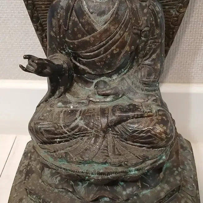 [BUNJANG] Bronze Seated Buddha Bodhisattva Statue / 불교미슬품 청동좌불보살상