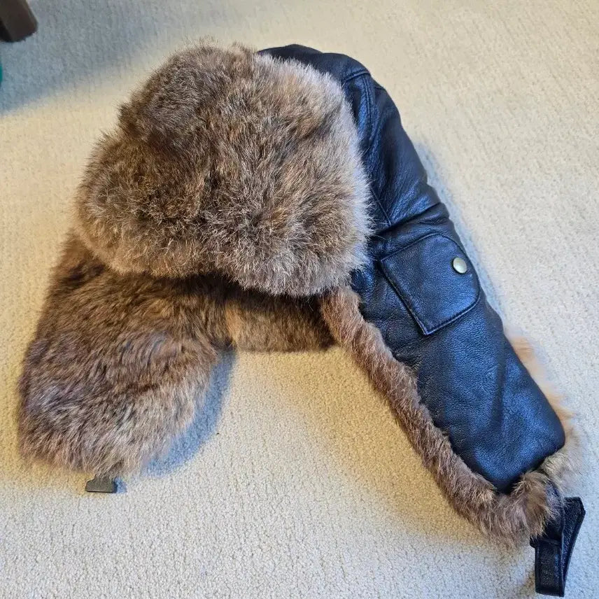 [BUNJANG] Mad Bomber Leather Trooper Hat / 매드봄버 레더 트루퍼햇 상태좋은 중고입니다