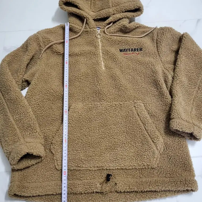 [BUNJANG] Spao Fleece Hooded Anorak Jacket (Men's M) / 스파오 뽀글이 후드 아노락 점퍼 남성 M