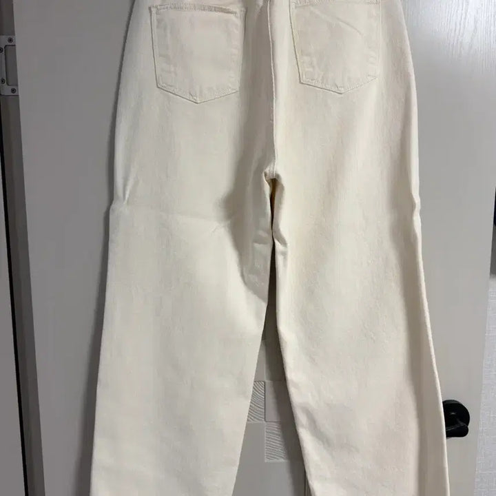 [BUNJANG] Basic Cotton Wide Pants (Cream) - Unused / 베이직 코튼 와이드 팬츠(크림색) *미사용*