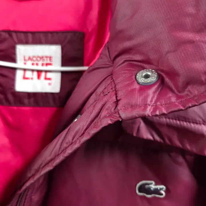 [BUNJANG] Lacoste Burgundy Puffer Jacket / 라코스테 버건디 푸퍼 패딩