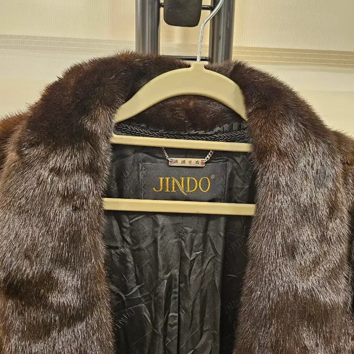 [BUNJANG] Jindo Mink American Long Coat / 진도 밍크 아메리칸 롱