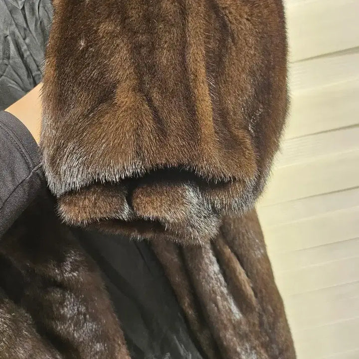 [BUNJANG] Jindo Mink American Long Coat / 진도 밍크 아메리칸 롱