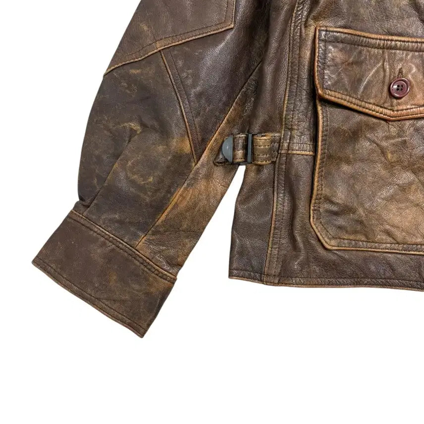 [BUNJANG] Avirex G-8 Two-Pocket Leather Jacket / 아비렉스 G-8 투포켓 레더 자켓