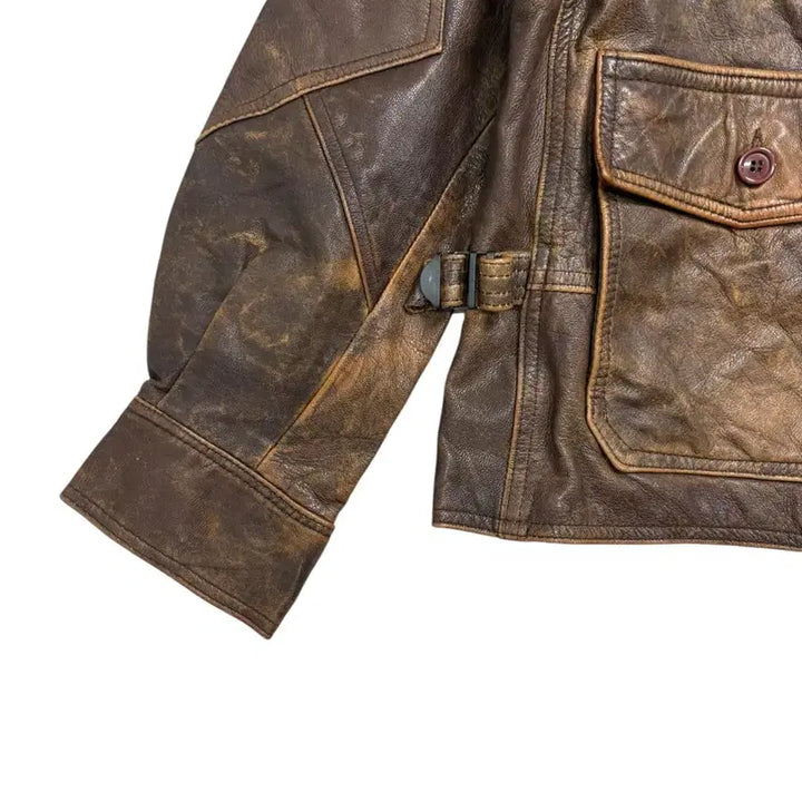 [BUNJANG] Avirex G-8 Two-Pocket Leather Jacket / 아비렉스 G-8 투포켓 레더 자켓