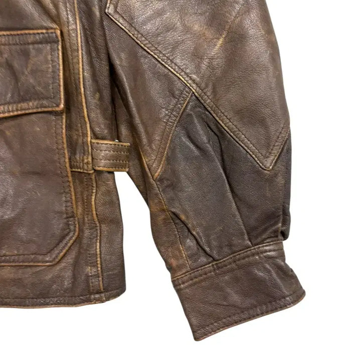 [BUNJANG] Avirex G-8 Two-Pocket Leather Jacket / 아비렉스 G-8 투포켓 레더 자켓