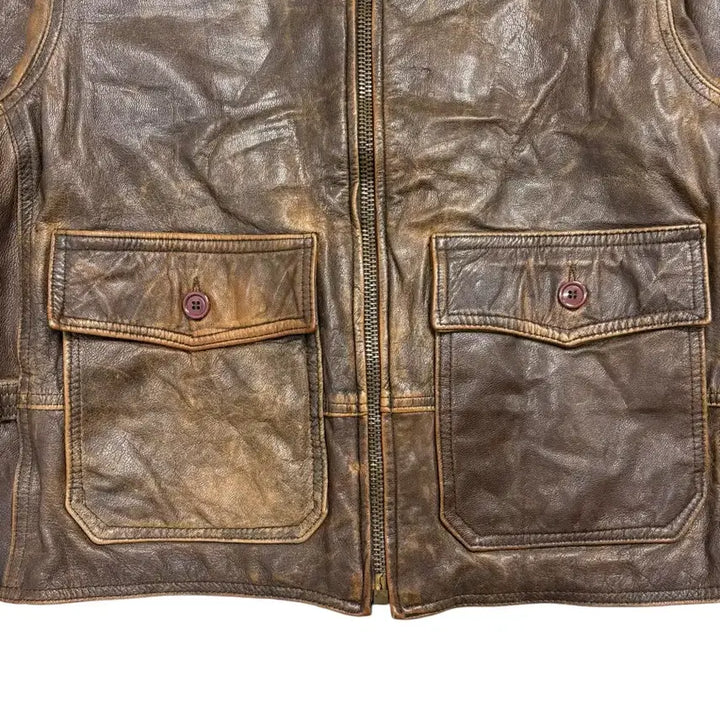 [BUNJANG] Avirex G-8 Two-Pocket Leather Jacket / 아비렉스 G-8 투포켓 레더 자켓