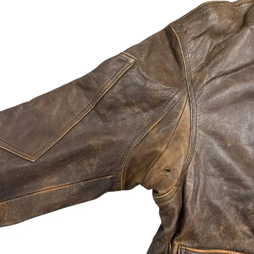 [BUNJANG] Avirex G-8 Two-Pocket Leather Jacket / 아비렉스 G-8 투포켓 레더 자켓