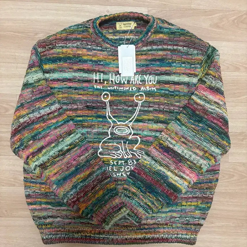 [BUNJANG] L Daniel Johnston Frog Knit Sweater / [L] 디네댓 다니엘 존스턴 프로그 니트
