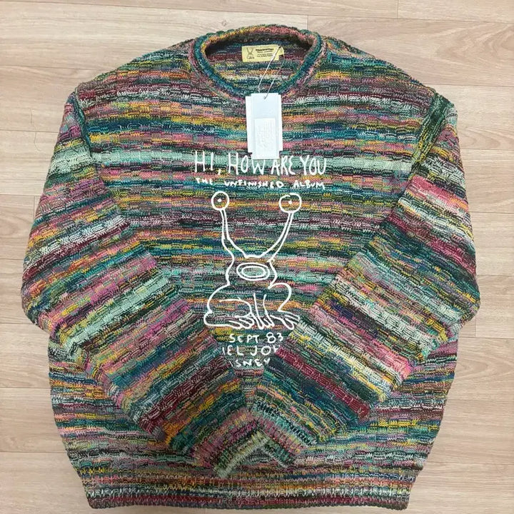 [BUNJANG] L Daniel Johnston Frog Knit Sweater / [L] 디네댓 다니엘 존스턴 프로그 니트