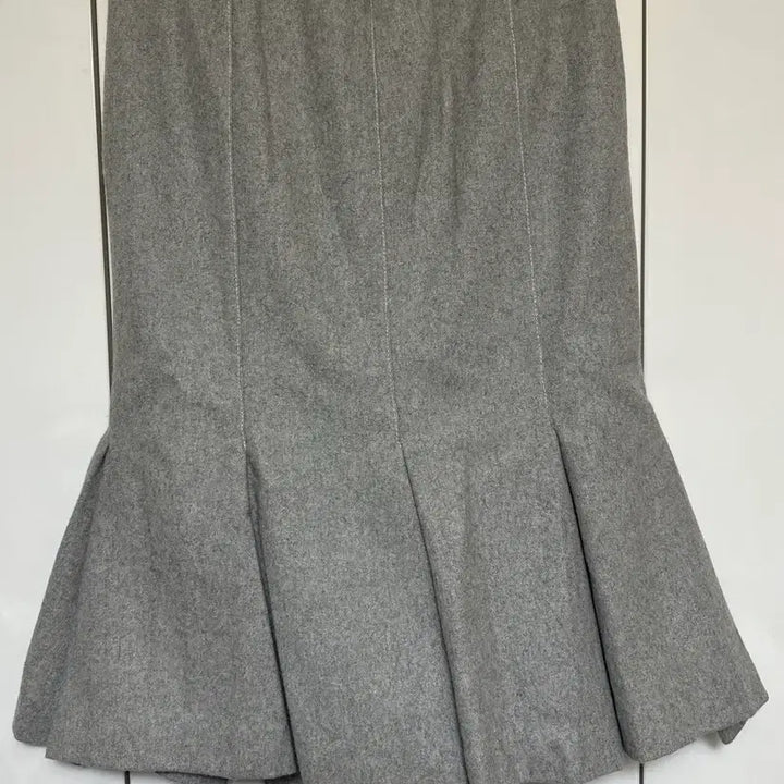 [BUNJANG] Sacai Wool Asymmetric Midi Skirt / 사카이모직 언발란스 울스커트 그레이