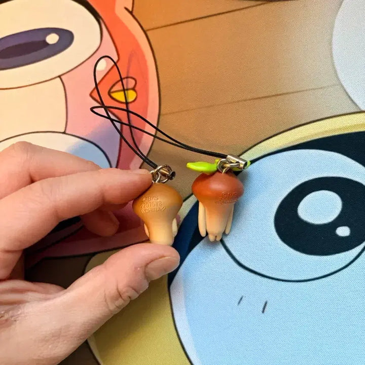 [BUNJANG] Flower Sprout Nameko Keychain / 개당) 꽃 새싹 나메코 키링