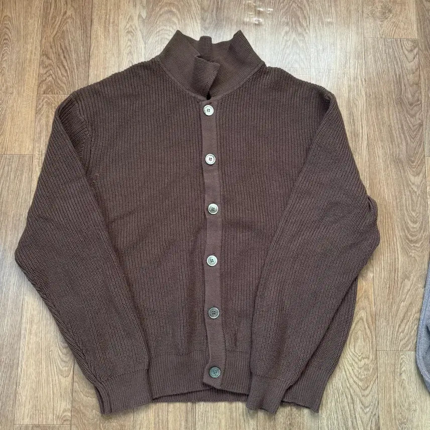 [BUNJANG] Brown Knit Cardigan / 브라운 니트 가디건