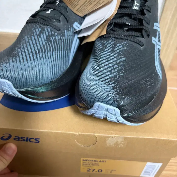 [BUNJANG] Asics Black 270 Sneakers / 아식스 메가블라스트 블랙 270 새상품