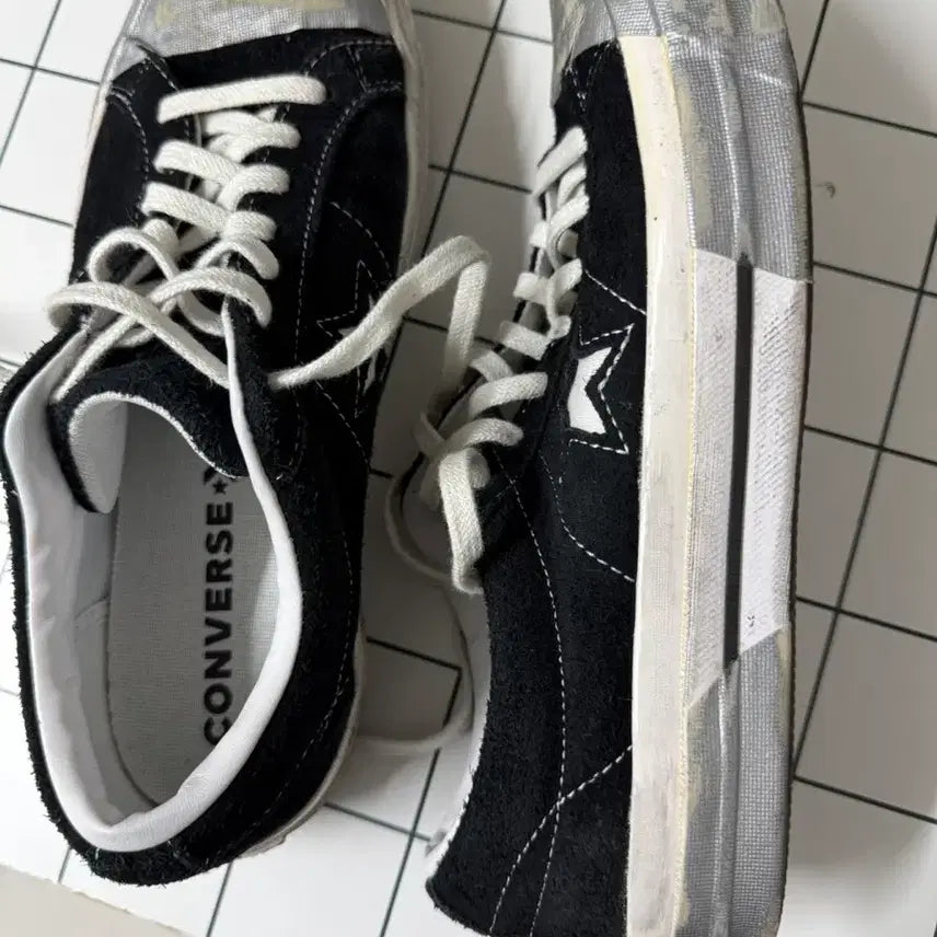 [BUNJANG] Converse One Star Ox Suede Sneakers / 컨버스 One Star Ox Suede Black Grey Tape