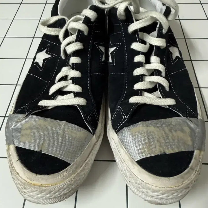 [BUNJANG] Converse One Star Ox Suede Sneakers / 컨버스 One Star Ox Suede Black Grey Tape