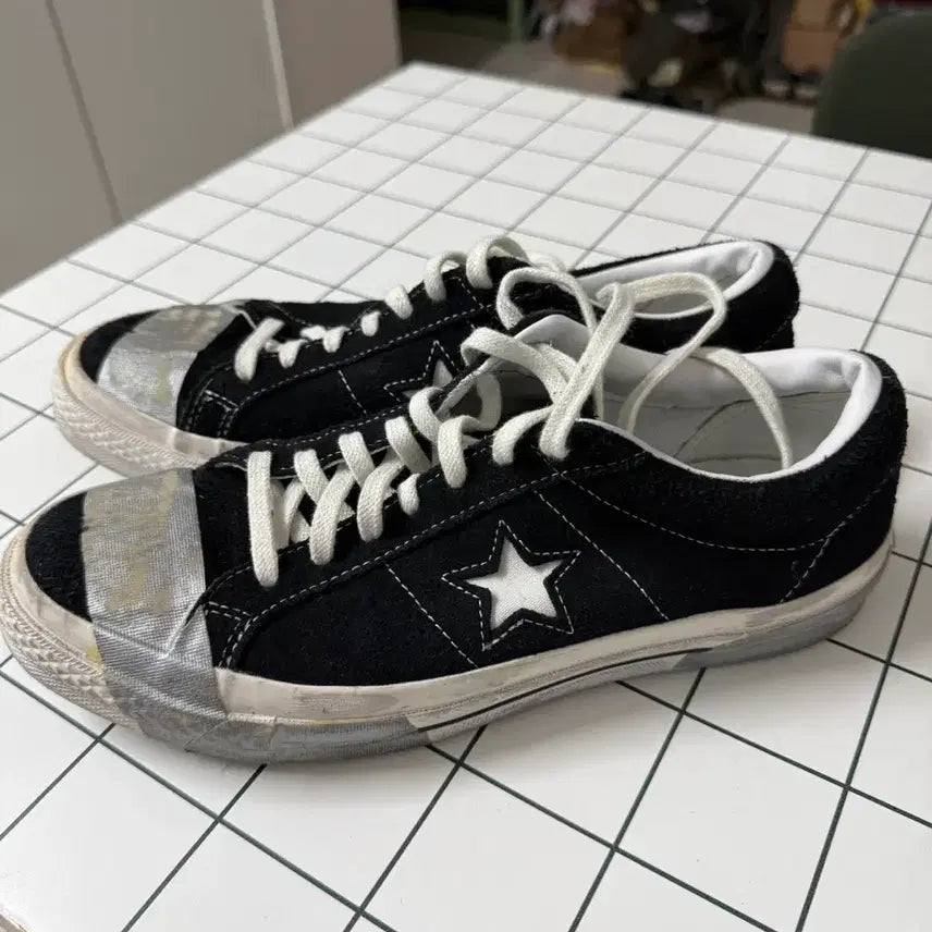 [BUNJANG] Converse One Star Ox Suede Sneakers / 컨버스 One Star Ox Suede Black Grey Tape